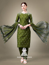 Maharaj Fashion Hub Women's Elegant Kurti Pant Dupatta Set